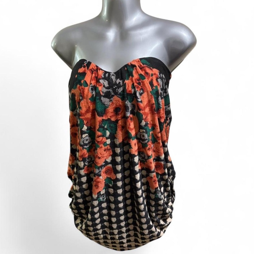 Rare Arden B. Vintage Y2K Floral Strapless Women's Top